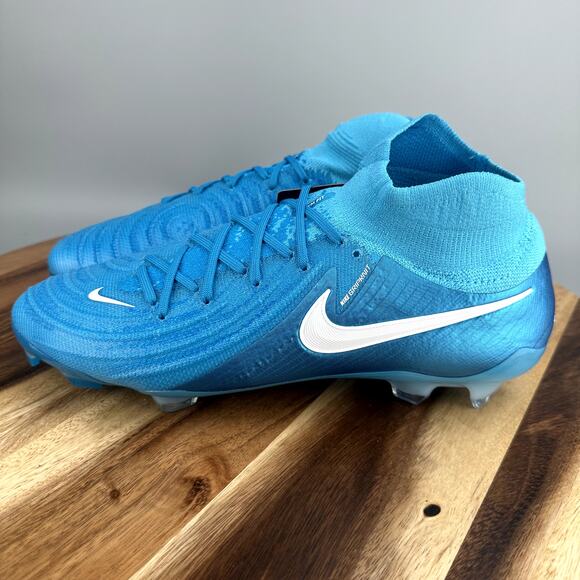 Nike Phantom Luna II Elite FG Men\'s Size 10.5 Blue Fury White Soccer FJ2572-400